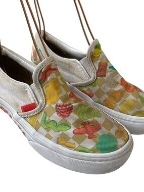 Vans x Haribo slip on sneakers multicolor gummy bear print kids size 2 shoes